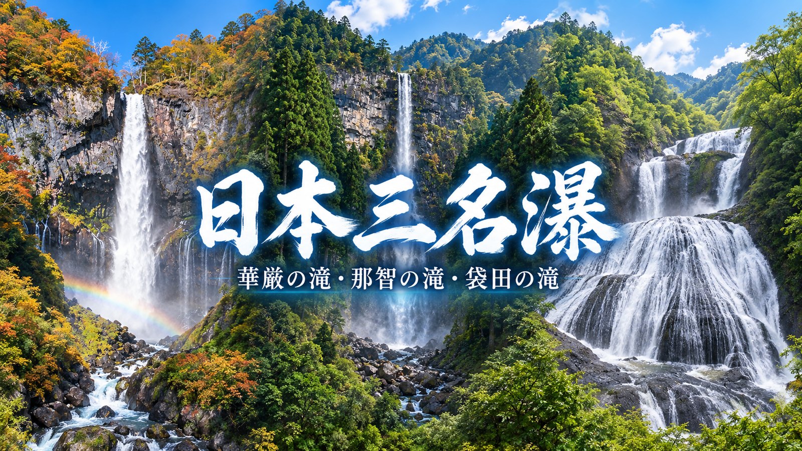 日本三名瀑を巡る ─ 華厳の滝・那智の滝・袋田の滝