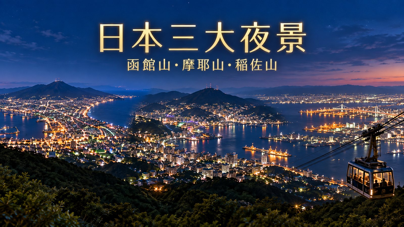 日本三大夜景を巡る ─ 函館山・摩耶山・稲佐山